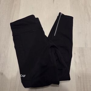 Baleaf Black Leggings with Zipper Detail